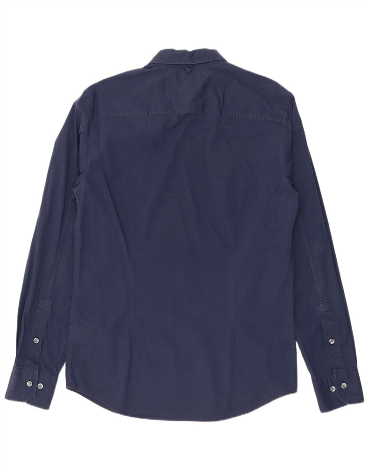 Cămașă pentru bărbați Tommy Hilfiger Slim Fit Bumbac mediu albastru bleumarin