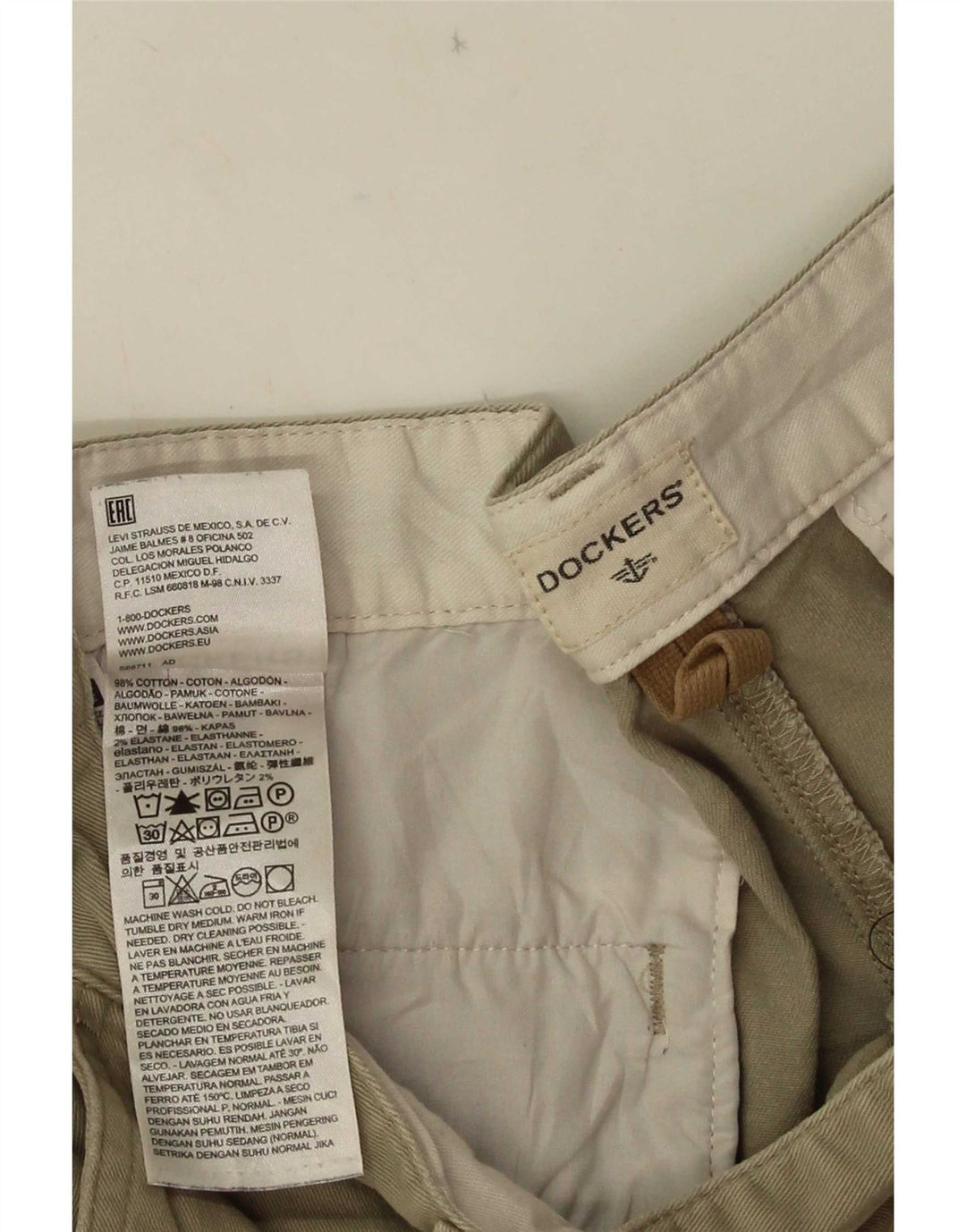 Pantaloni scurti cargo pentru bărbați Dockers W34, bumbac mare kaki