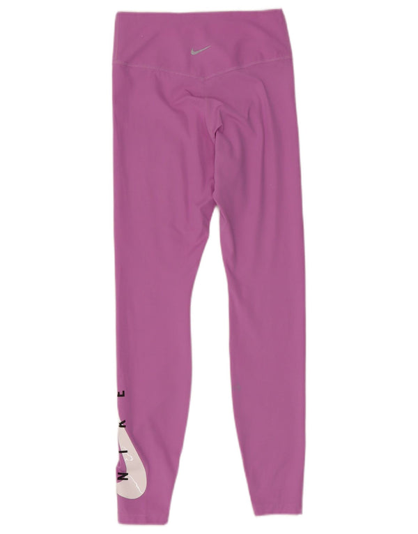 Leggings Nike Dri Fit Graphic pentru femei UK 8 Small Pink