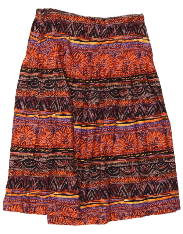 Fusta evazată cu model abstract pentru femei VINTAGE IT 46 Large W36 Multicolor