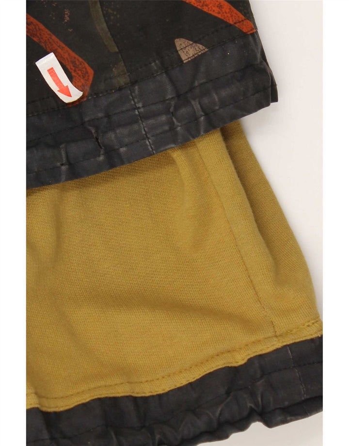 Jachetă Anorak cu glugă vintage pentru bărbați UK 40 mare, multicoloră, geometrică
