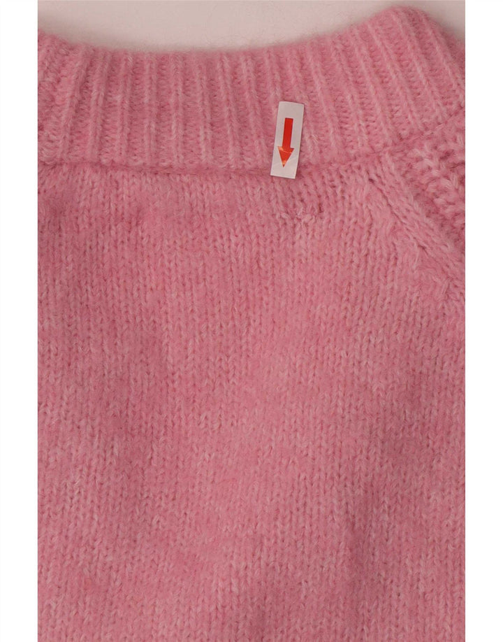 Pulover Cardigan Vintage pentru Damă UK 14 Roz Mediu