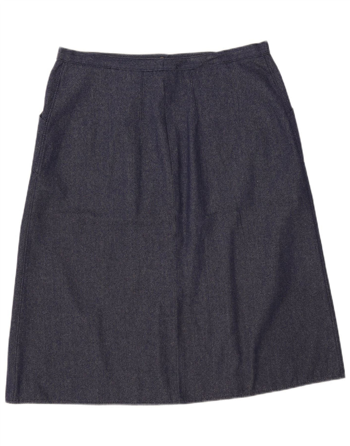 Fusta A-Line pentru femei Vintage W34 Large Blue