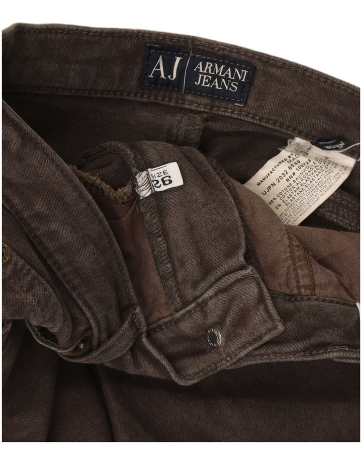 ARMANI Blugi Drepți Femei L26 L29 Kaki Bumbac