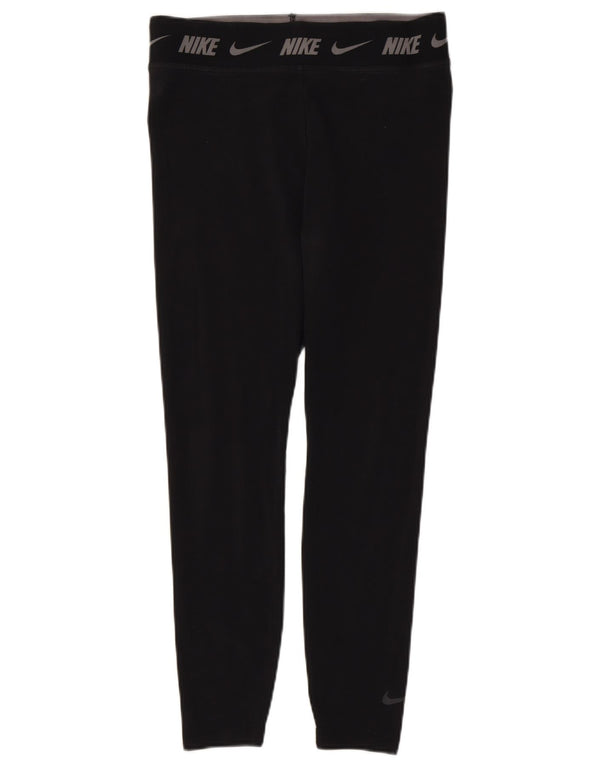 Leggings cu grafice Nike pentru femei, strâns, UK 14, mare, negru, bumbac