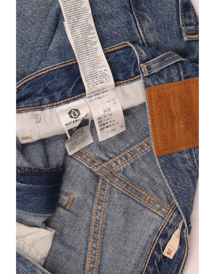 Pantaloni scurți din blugi Levi's W28, bumbac albastru mediu