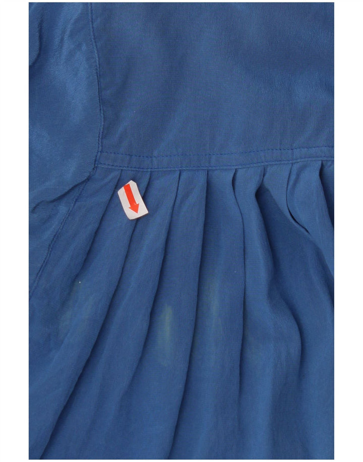 MAX MARA Rochie cămașă supradimensionată pentru femei cu mâneci scurte UK 12 Medium Blue