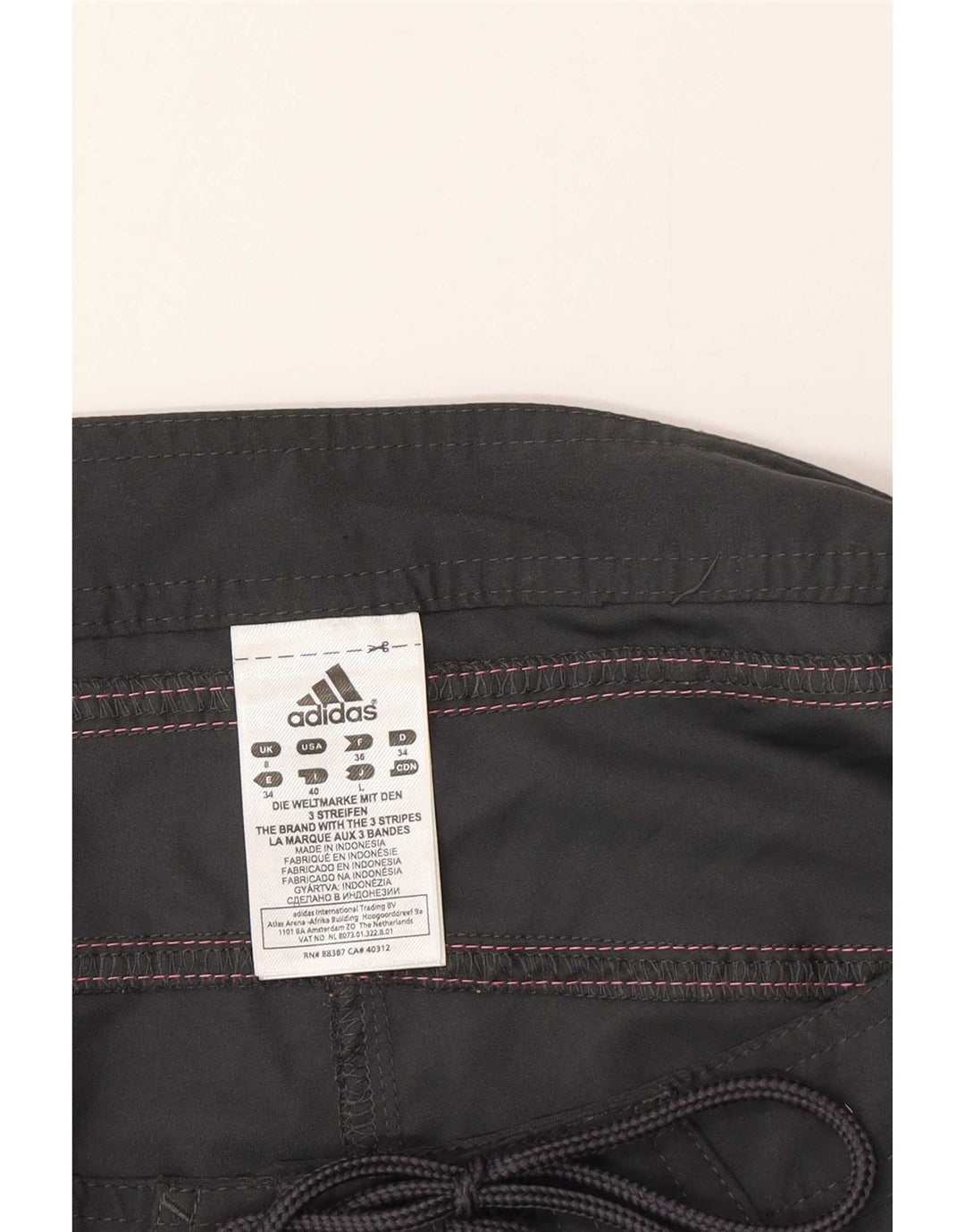 Pantaloni scurți de înot Adidas pentru femei UK 8 Small Negru Poliester