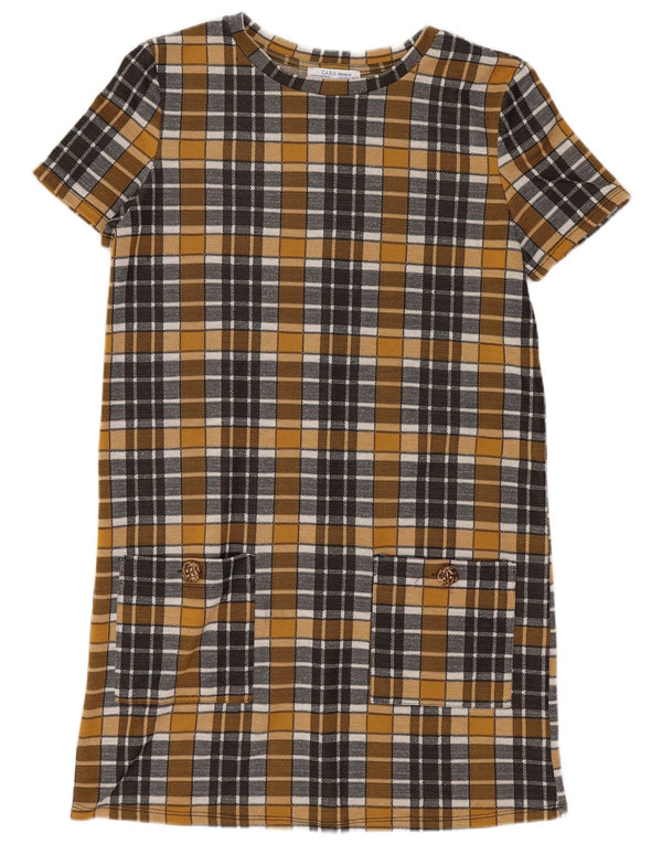 Rochie Schimbată Trafaluc pentru Damă Zara UK 10 Small Yellow Check