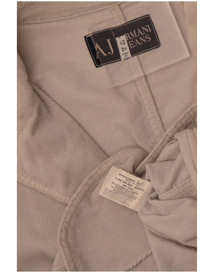 Jachetă Blazer din velur cu 3 nasturi Armani Jeans UK 12 Gri mediu