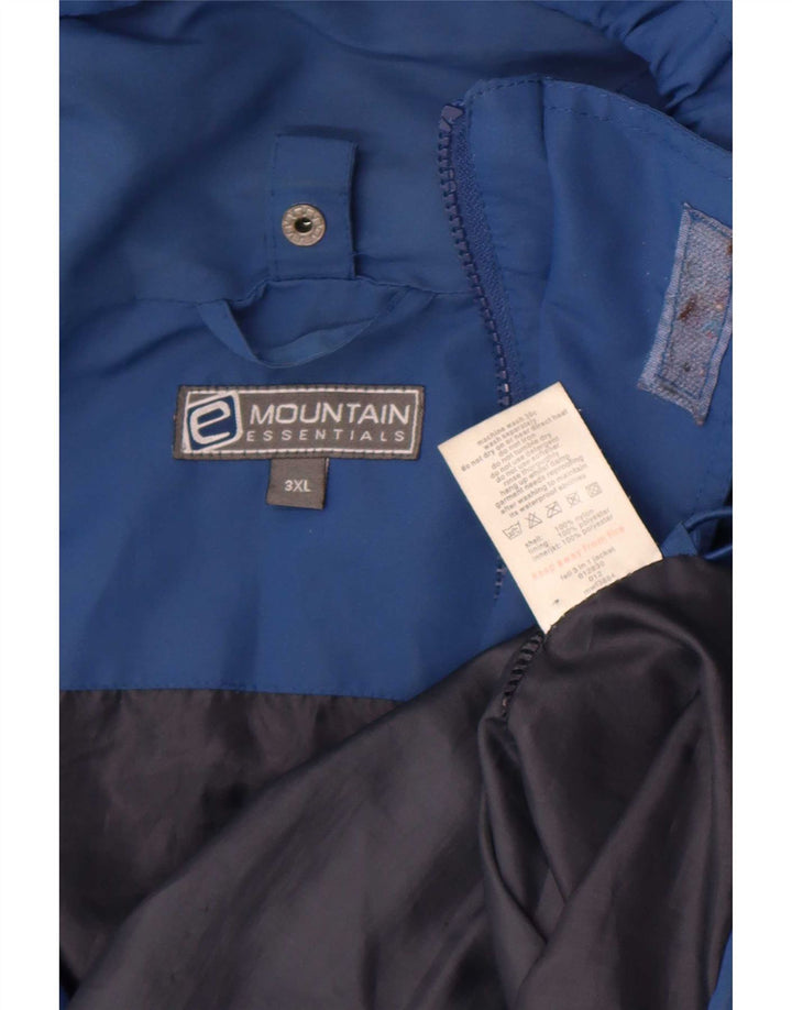 Jachetă de ploaie cu glugă pentru bărbați Mountain Essentials UK 46 3XL Blue Nylon