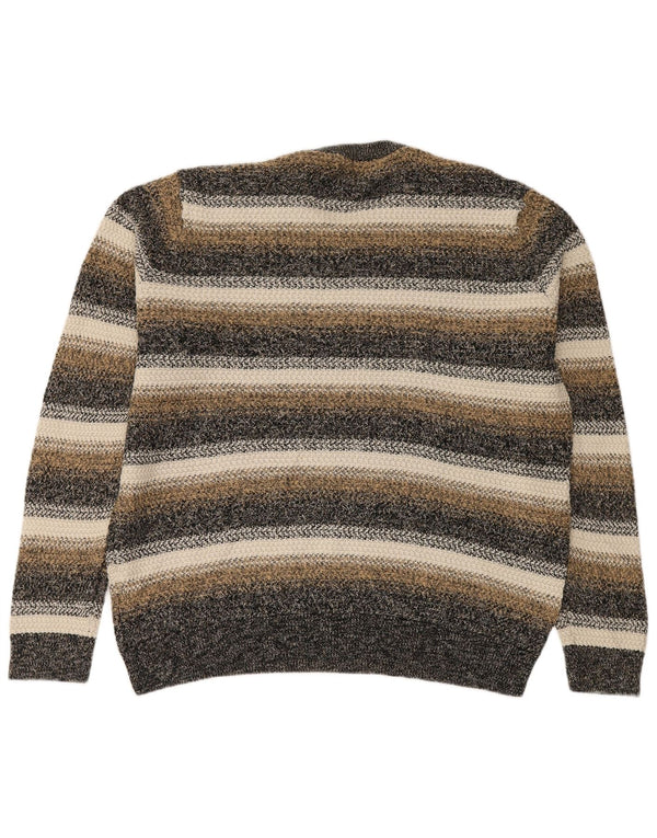 Pulover pentru bărbați Marks & Spencer, cu gât crew, XL, cu dungi multicolore