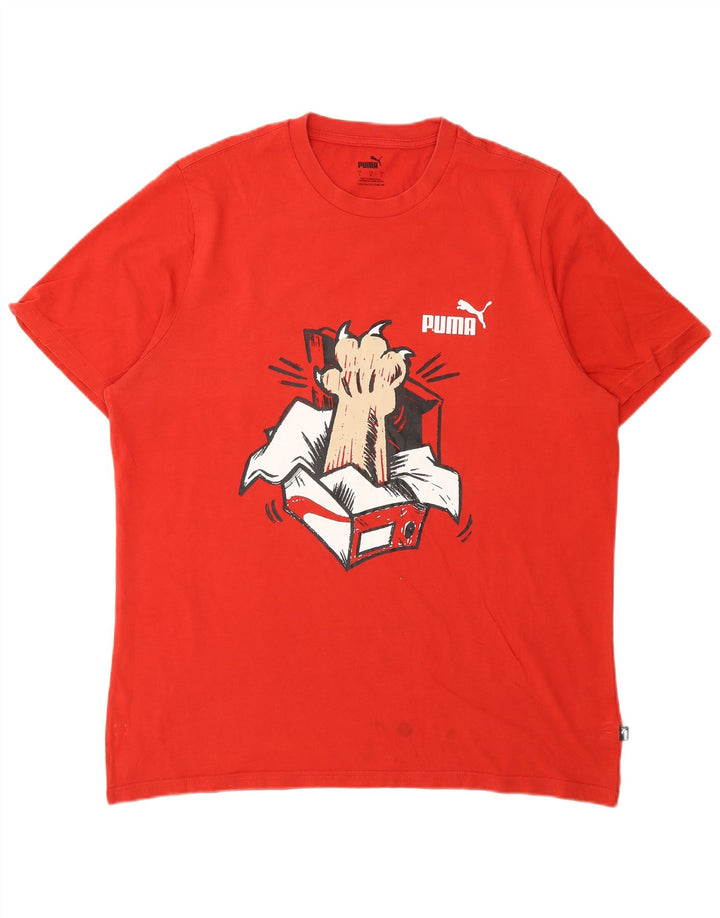 Tricou grafic Puma pentru bărbați Top mare bumbac roșu