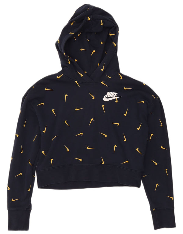 Jumper Nike Fete Graphic Crop Hoodie 13-14 ani XL Bumbac bleumarin