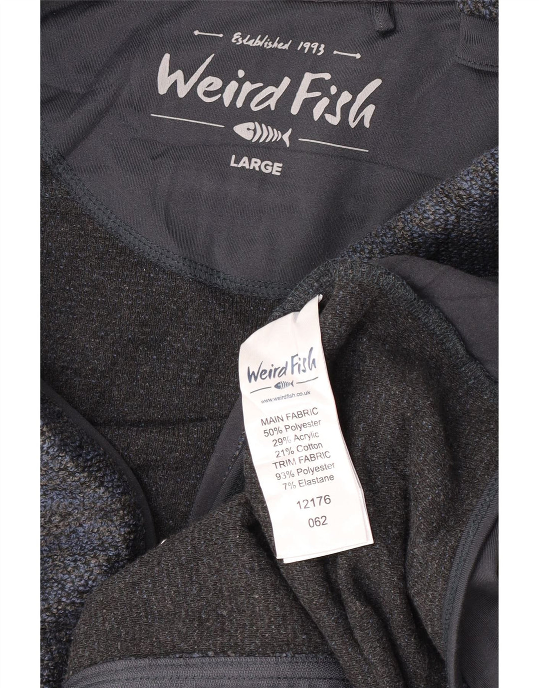 Trening pentru bărbați Weird Fish Jachetă de top, mare, albastru, poliester color bloc