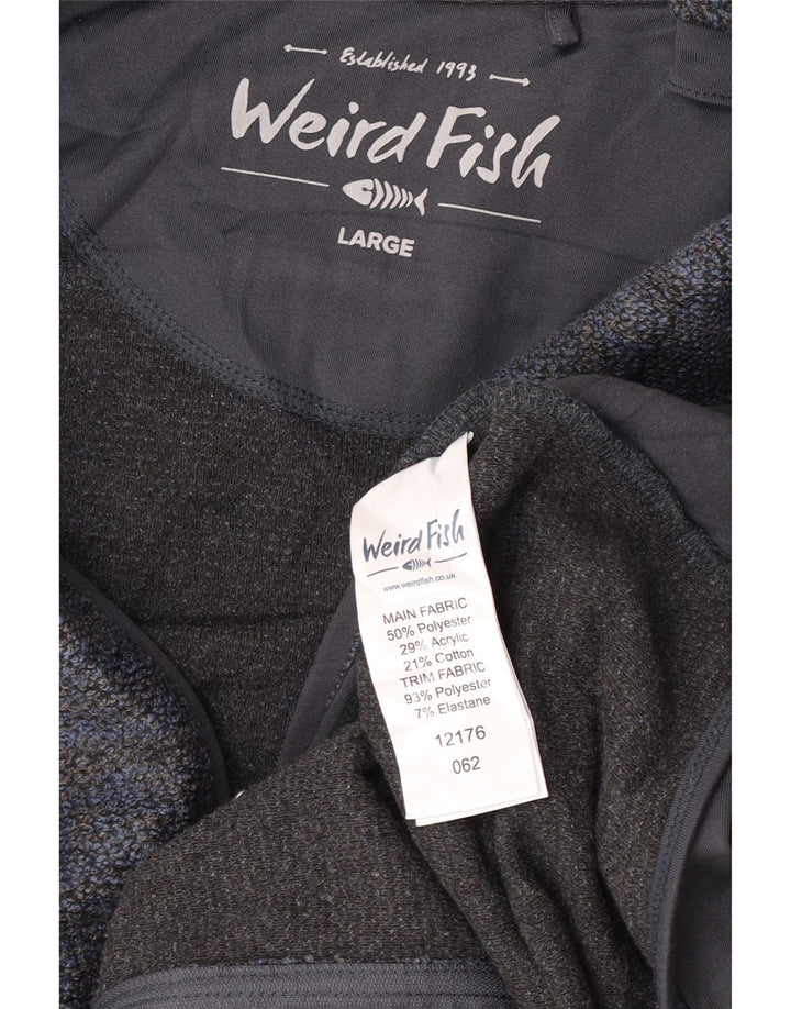 Trening pentru bărbați Weird Fish Jachetă de top, mare, albastru, poliester color bloc