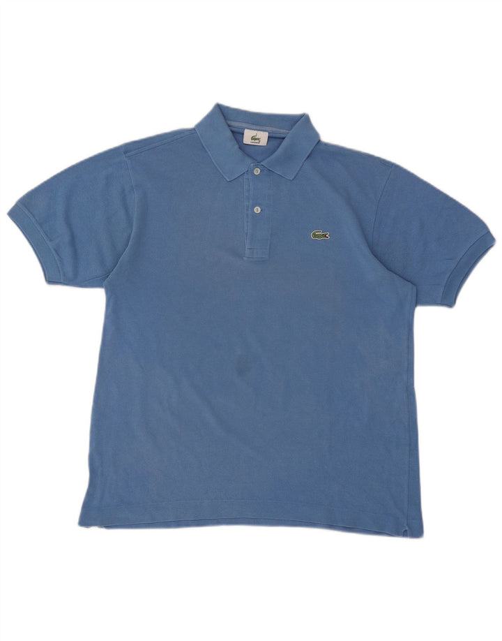 Tricou polo Lacoste pentru bărbați, mărimea 4, bumbac albastru mediu