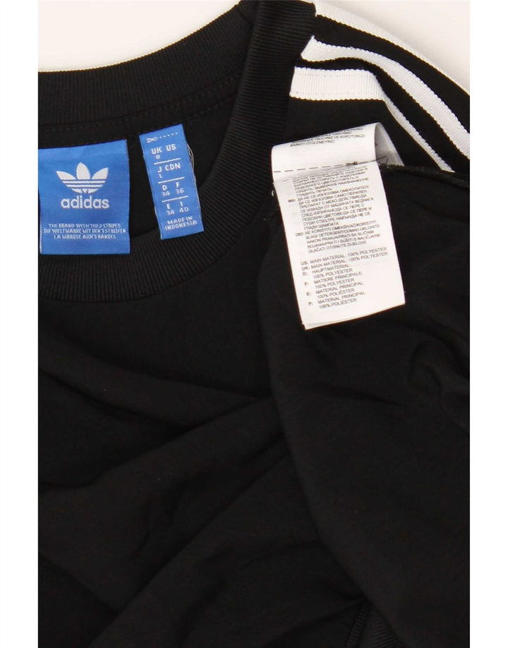 Pulover Adidas Crop Oversized pentru femei UK 8 Poliester negru mic
