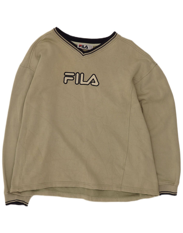 Pulover pentru bărbați Fila Graphic Regular Fit Pulover XL Kaki Bumbac