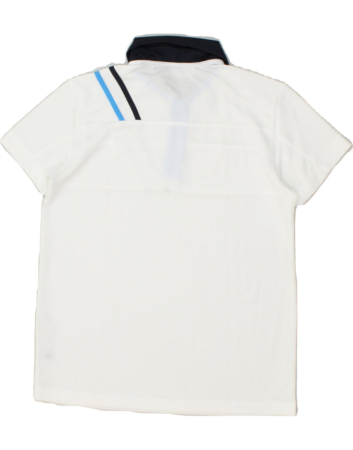 LOTTO Boys Graphic Polo Shirt 9-10 Years Medium White Polyester Vintage Lotto and Second-Hand Lotto from Messina Hembry 