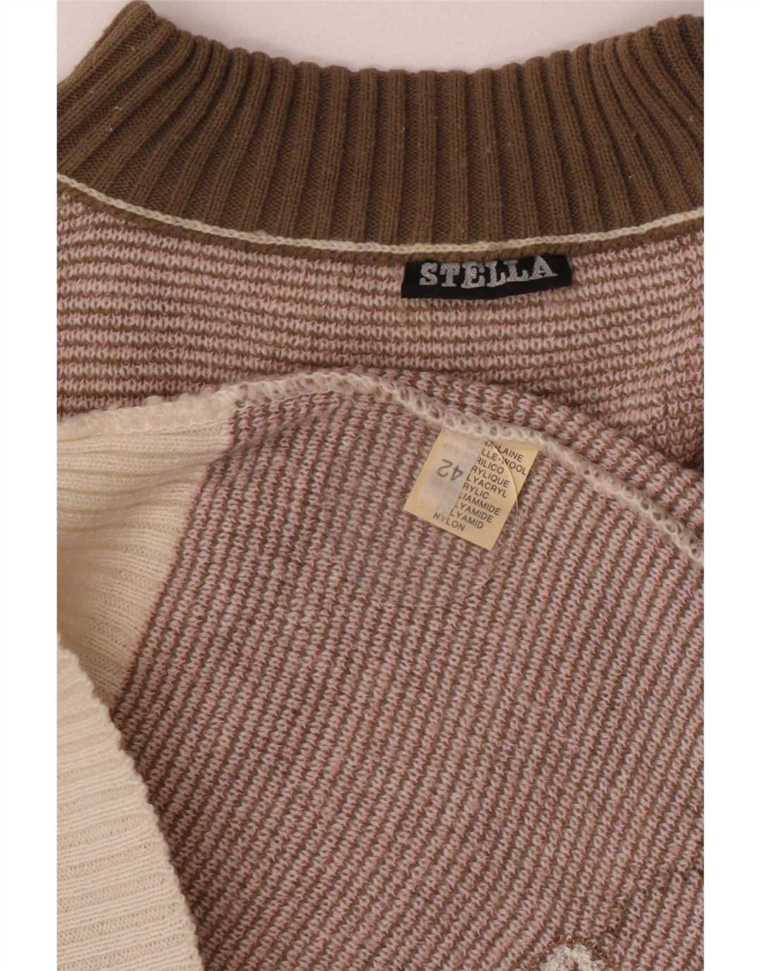 Pulover pentru femei Stella cu gât țestoasă EU 42, mare, gri, color block