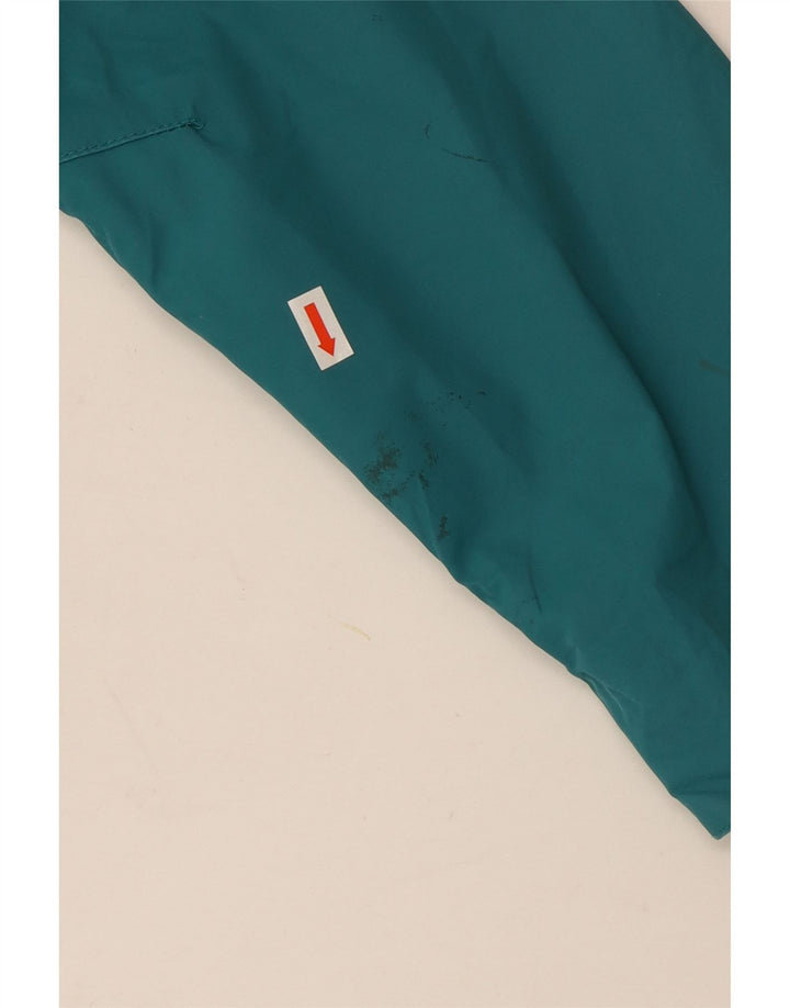 Jack Wolfskin Jachetă de ploaie cu glugă pentru femei UK 18 XL Turcoaz Poliamidă