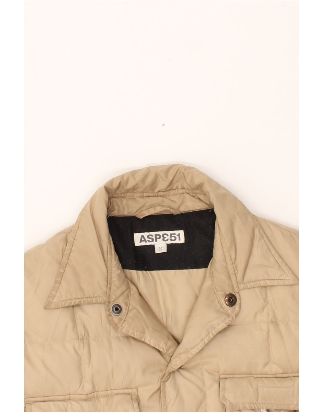 ASPESI Mens Padded Jacket UK 36 Small Beige Polyester Vintage Aspesi and Second-Hand Aspesi from Messina Hembry 