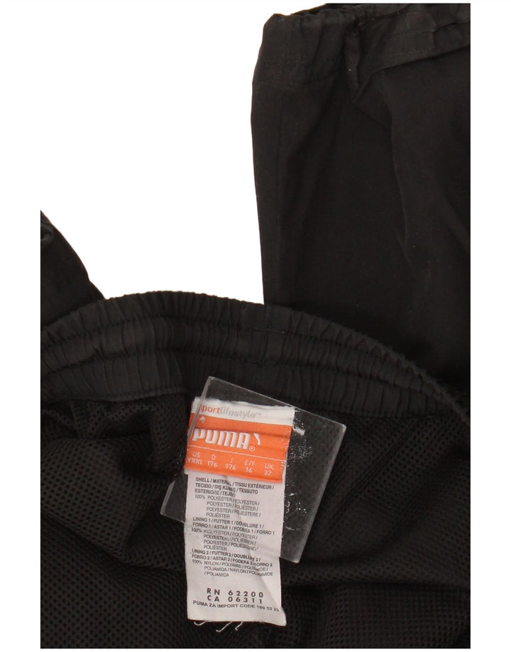 Pantaloni de trening PUMA pentru băieți 15-16 ani, negru, poliester color bloc