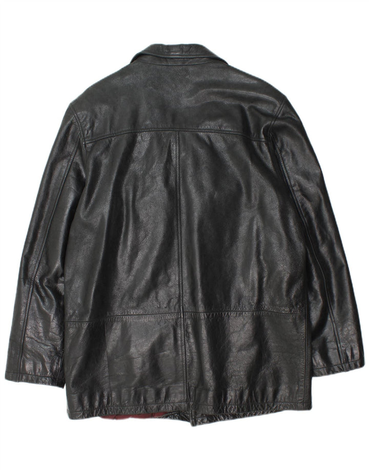 Jachetă de piele pentru bărbați MONTANA UK 36 Mic din piele neagră