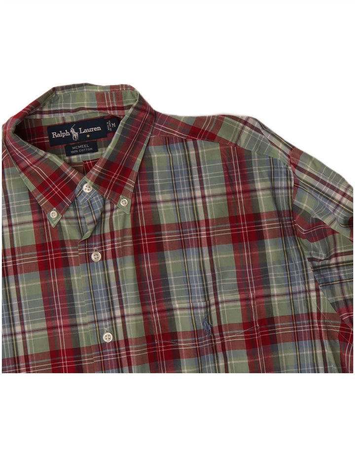 Cămașă pentru bărbați RALPH LAUREN, bumbac cu carouri verde mediu