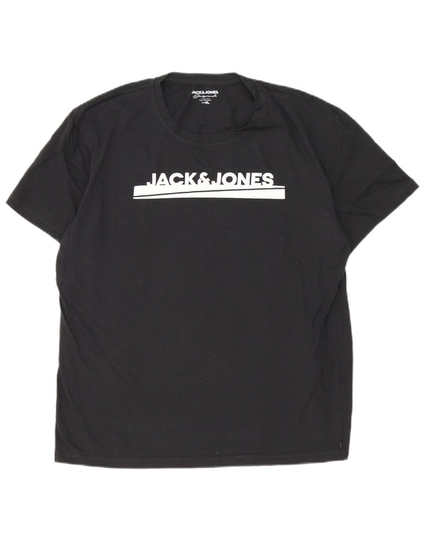 Tricou grafic Jack & Jones pentru bărbați Top XL bumbac negru