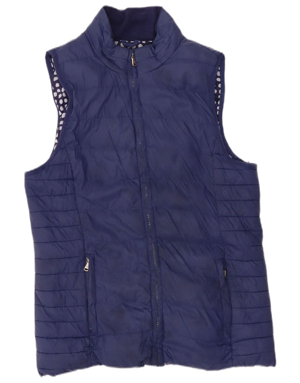 Crew Clothing Gilet căptușit pentru femei UK 10 Small Navy Blue Marine