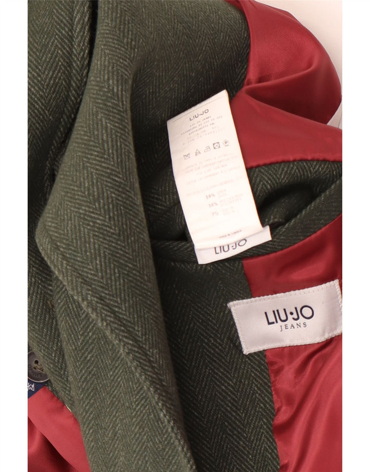 Palton bărbătesc Liu Jo UK 40 Lână mare verde cu oase