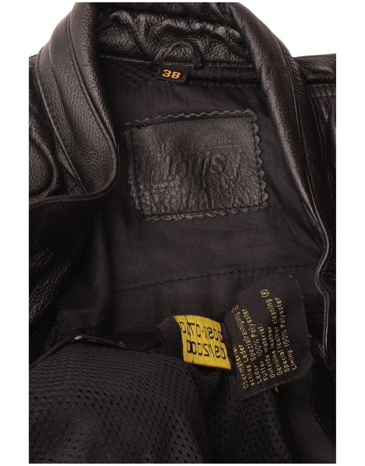 Geacă de piele Louis Motorstyle pentru femei EU 38 Medium Black Leather