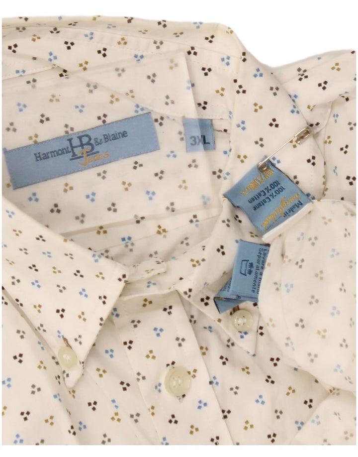 Cămașă pentru bărbați HARMONT & BLAINE 3XL bumbac cu pete alb