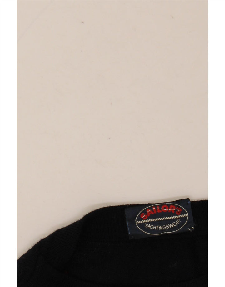 Pulover pentru bărbați VINTAGE cu gât de barcă, mediu bleumarin