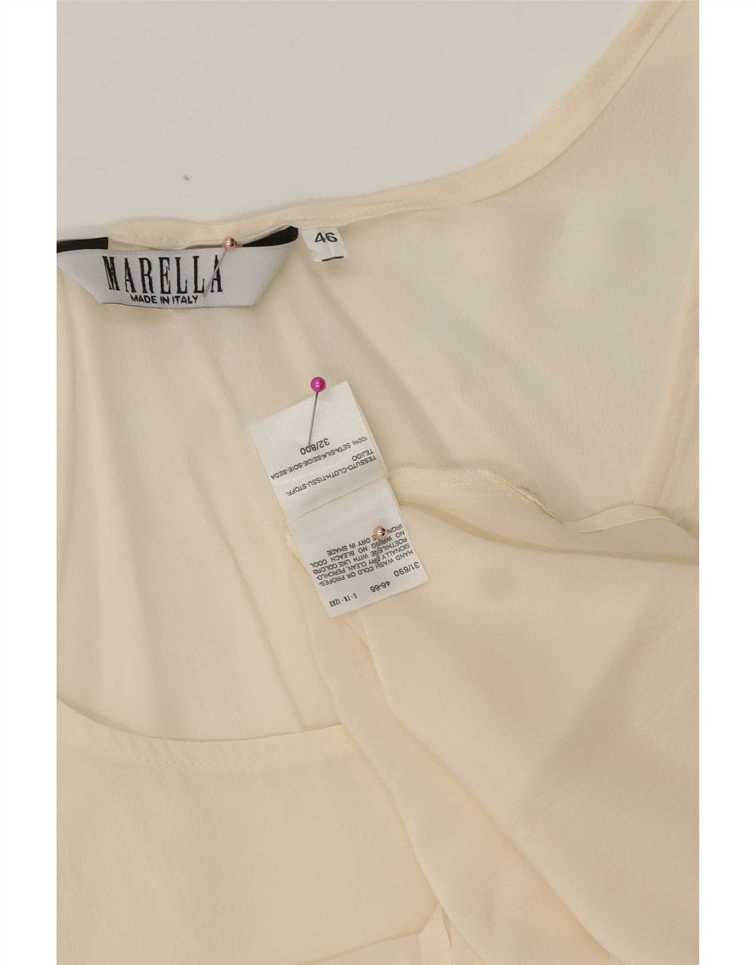 Vest Vest Top Femei Marella IT 46 Mare Mătase alb