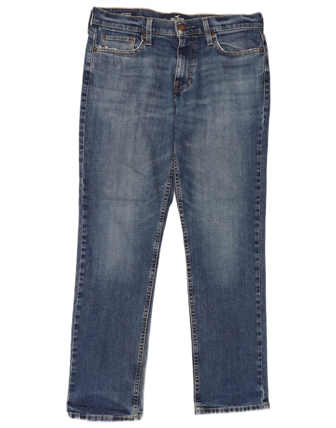 Blugi Hollister pentru bărbați Slim W30 L30 Blue Bumbac