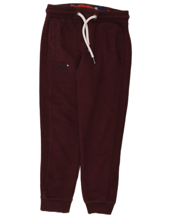 Pantaloni de trening Superdry pentru femei Slim Fit Pantaloni de jogging UK 14 Medium Burgundy
