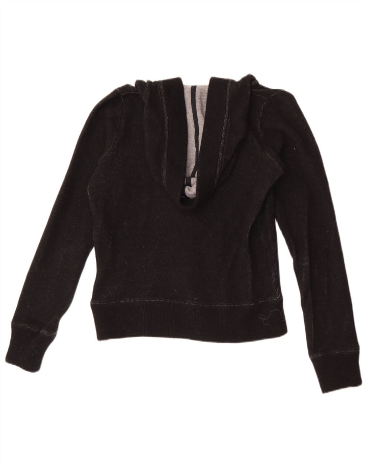 Woolrich Pulover cu glugă pentru femei UK 10 Lână neagră mică