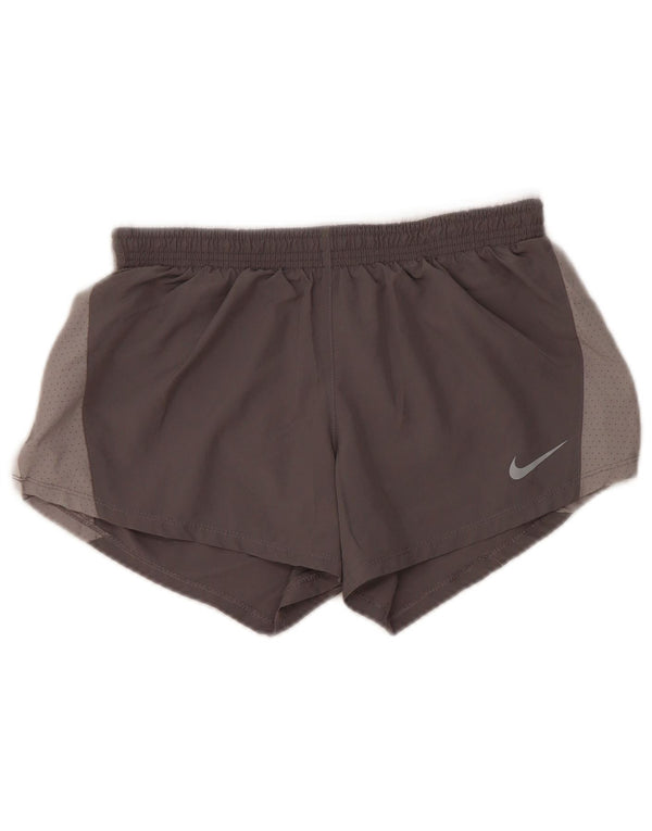 Pantaloni scurți sport Nike Dri Fit pentru femei UK 10 Small Gri Poliester
