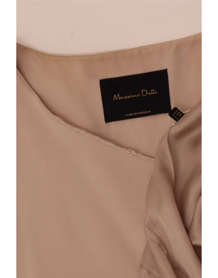 Jachetă blazer fără mâneci pentru femei Massimo Dutti UK 14 Bej mediu