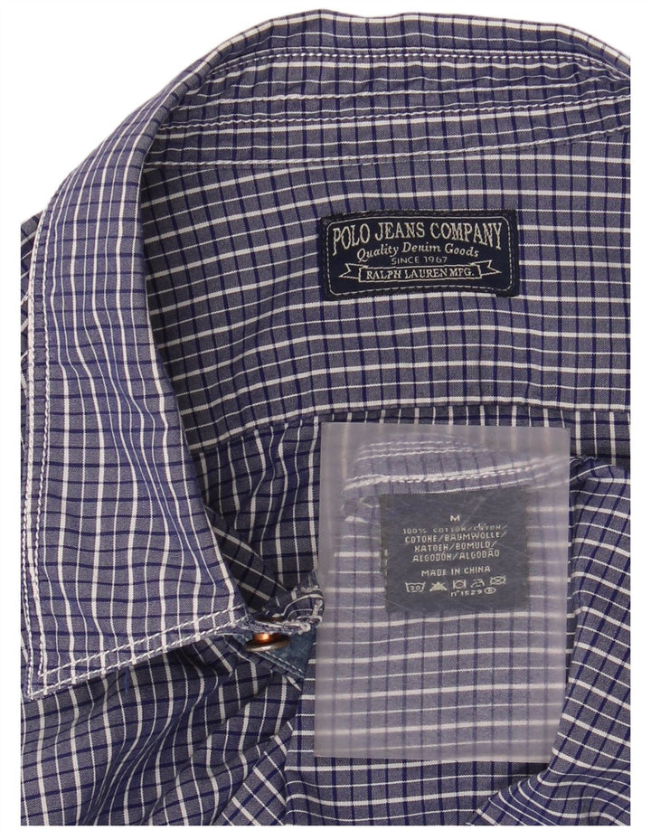 Cămașă pentru bărbați RALPH LAUREN, bumbac vichy albastru mediu