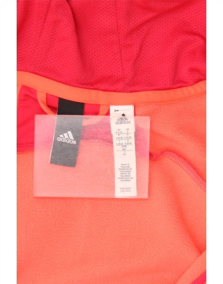 Pulover ADIDAS Climawarm, cu fermoar, pentru femei, UK 8/10, poliester roz mic
