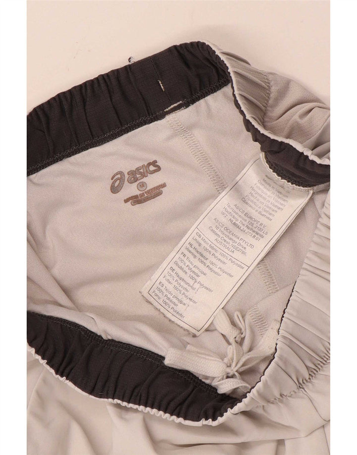 Pantaloni scurți sport Asics pentru bărbați, poliester alb mediu