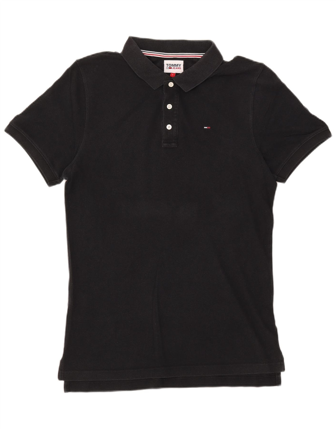 Tricou polo TOMMY HILFIGER pentru bărbați, bumbac negru mare