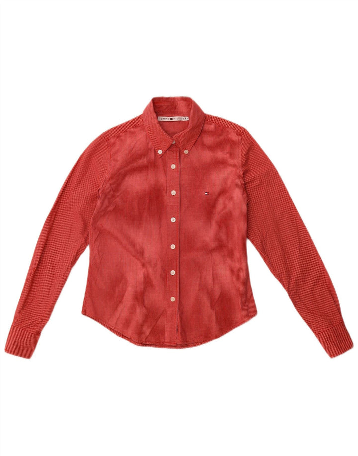 Cămașă Tommy Hilfiger pentru femei US 6 Medium Red Check Bumbac