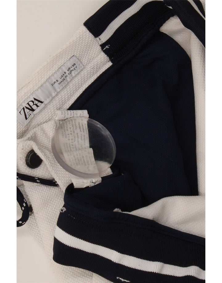 Pantaloni scurți de înot pentru bărbați Zara, mici, alb, poliester color bloc