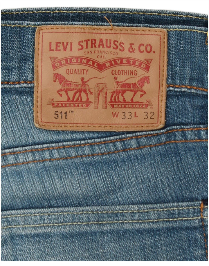 Blugi Levi's 511 Slim pentru bărbați W33 L29 Bumbac albastru