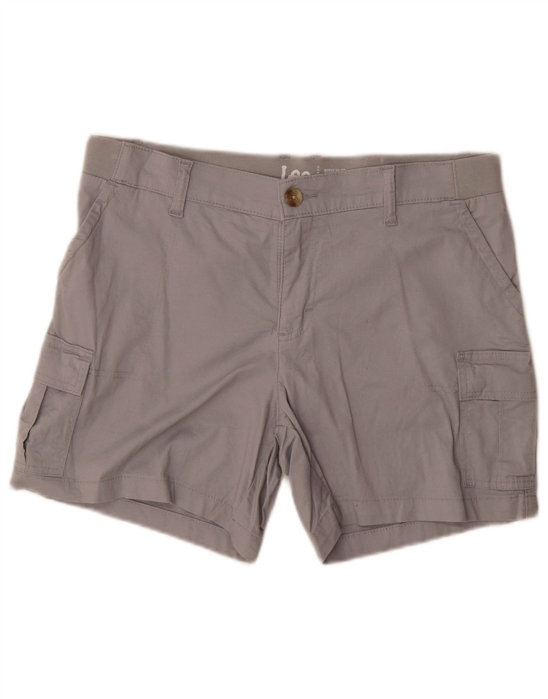 Pantaloni scurti cargo cu talie medie Lee pentru femei US 12 Large W34 Gri